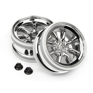 HPI 3937 MX60 8 SPOKE WHEELS CHROME (3mm OFFSET) ใช้ได้กับยาง MX60 Series ของ HPI เท่านั้น