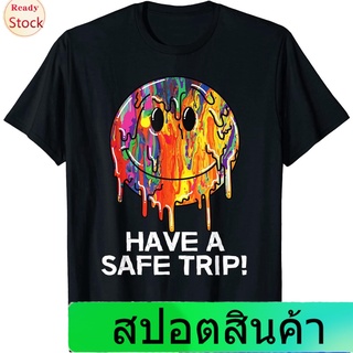 เสื้อยืดกีฬา Funny Have A Safe Trip LSD Psychedelic Drug T-Shirt Mens Womens T-shirts