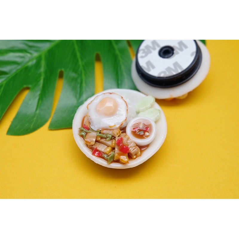 griptok/Popsocket ลายผัดกระเพราหมูกรอบ (สินค้าไม่พร้อมส่ง ทำใหม่ 3-5วัน)