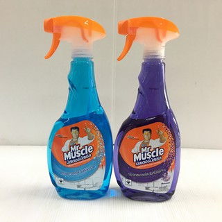 Mr. Muscle Glass Cleaner มิสเตอร์มัสเซิล ผลิตภัณฑ์ทำความสะอาดกระจก 520 มล. มี 2 สี