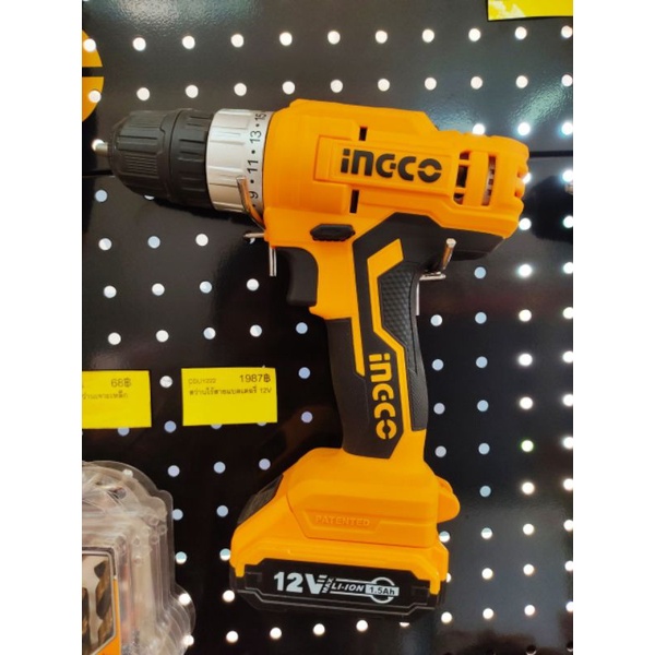 สว่านไร้สายแบตเตอรี่ 12v ingco