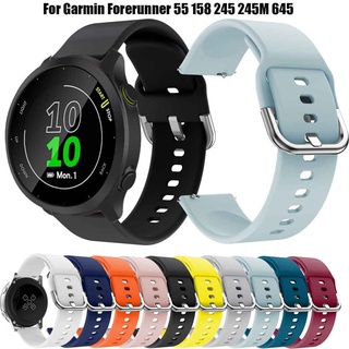 สายนาฬิกาข้อมือ ซิลิโคนนิ่ม ขนาด 20 มม. สําหรับ Garmin Forerunner 158 245 55 645 Venu Venu SQ Vivoactive 3 Approach