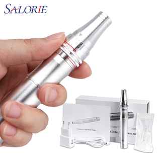 Salorie ปากกาไฟฟ้าไร้สาย Micro Derma สําหรับปลูกผม ต่อต้านริ้วรอย และสิว