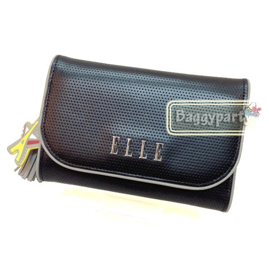 ELLE แท้!!! กระเป๋าสตางค์ใบกลาง หนังนิ่ม