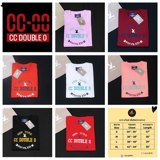 🔥🔥เสื้อยืด CC-OOงานปัก ✂️ งานป้าย🔖  cotton 💯% (SMLXLชายหญิง) NO.14