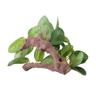Ran ภูมิทัศน์ตู้ปลา Driftwood พร้อมพืชประดิษฐ์เรซิ่น Driftwood สาขา
