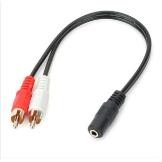 3.5Mm Stereo Audio Female Jack To 2 Rca Male Socket To Headphone Cable