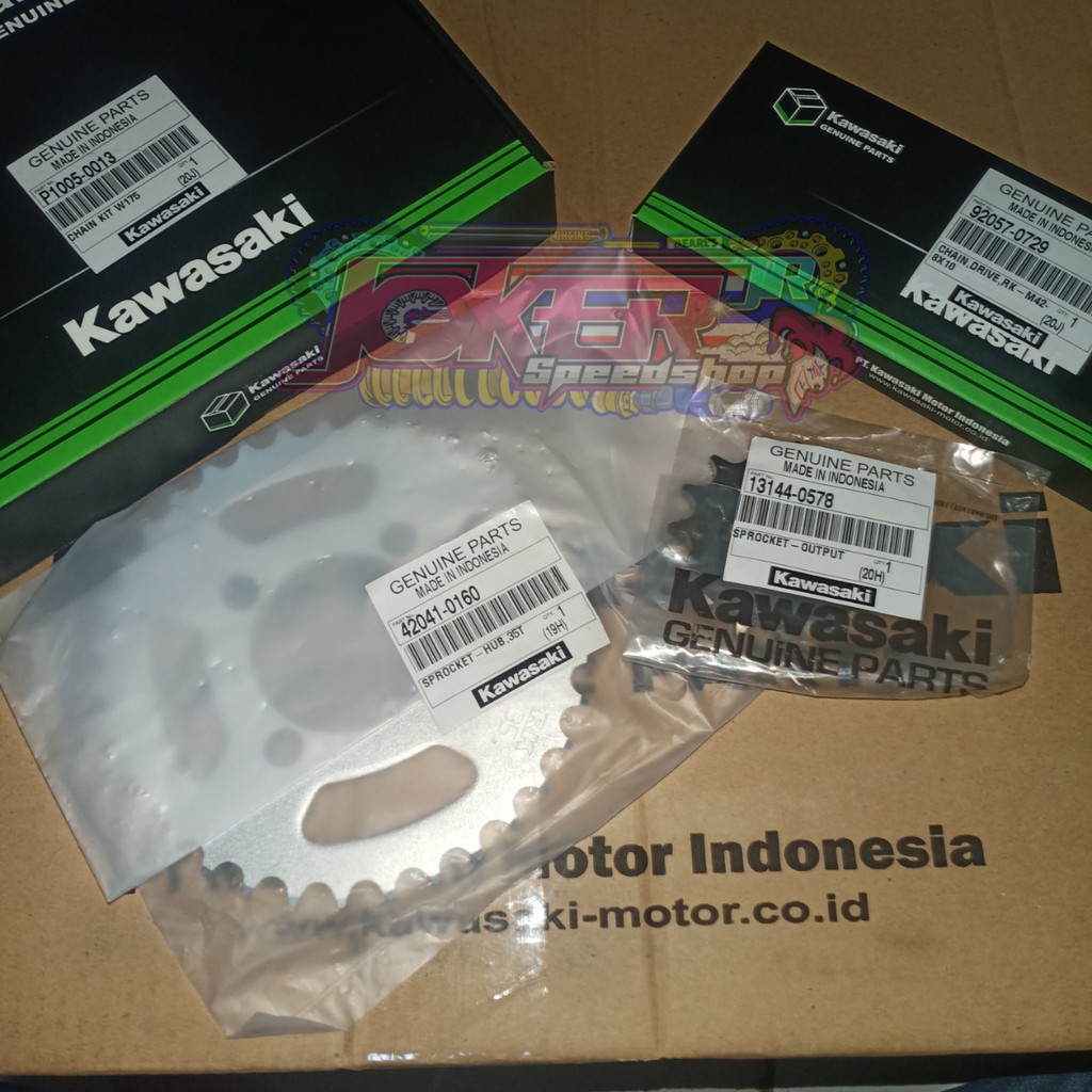 ชุดเกียร์ w175 w 175 original kawasaki girset w175 gearset kawasaki w175 original kawasaki P1005-001