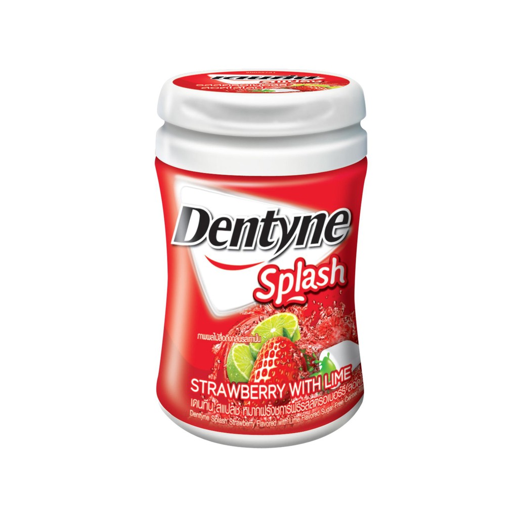 Dentyne เดนทีน สแปลช สตรอเบอร์รีไลม์ แบบขวด 28 เม็ด - mondelez ...