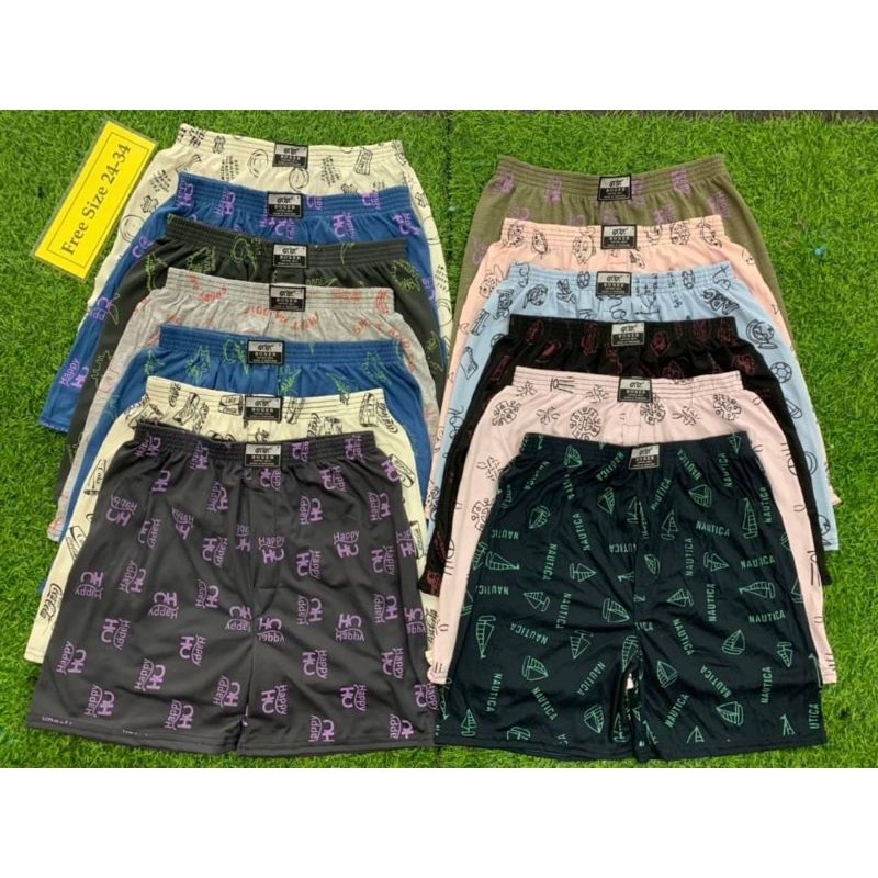10ตัว 299 บาท กางเกงบ็อกเซอร์มีขอบ คละลาย XL