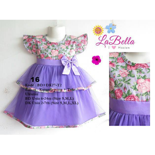 ชุดเดรส Labella DK T2 สีม่วง