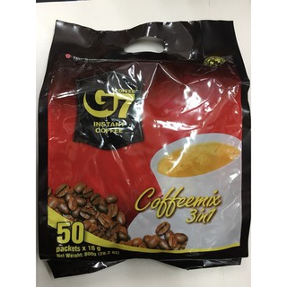 พร้อมส่งค่า กาแฟเวียดนาม 3in1 G7 50 ซอง (ซองสี่เหลี่ยม) exp. 5/2024