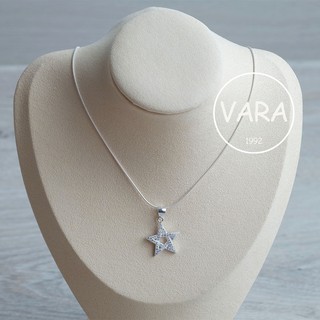 เฉพาะจี้ จี้รูปดาว (Star pendant) เพชร CZ ตัวเรือนเงินแท้ 925