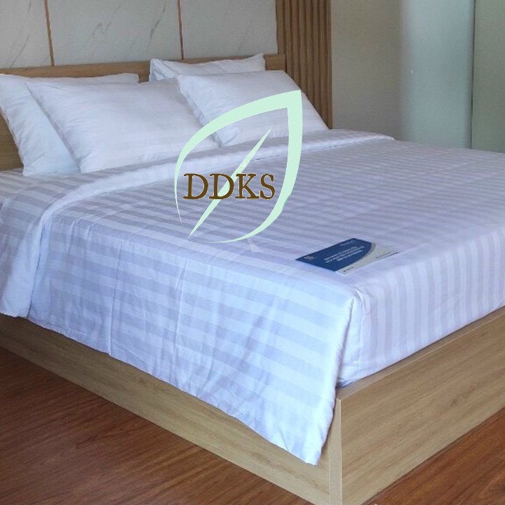 ปลอกผ้านวมด้านใน ปลอกผ้านวมโรงแรม ทําจากผ้าฝ้าย cvc สีขาว แถบ 3F คุณภาพสูง ราคาถูก [ขนาด: m8/2m2 x 2