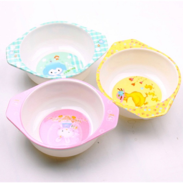 ชามข้าวเด็กเมลามีน ลายการ์ตูน เส้นผ่าศูนย์กลาง12 cm. สูง5cm.