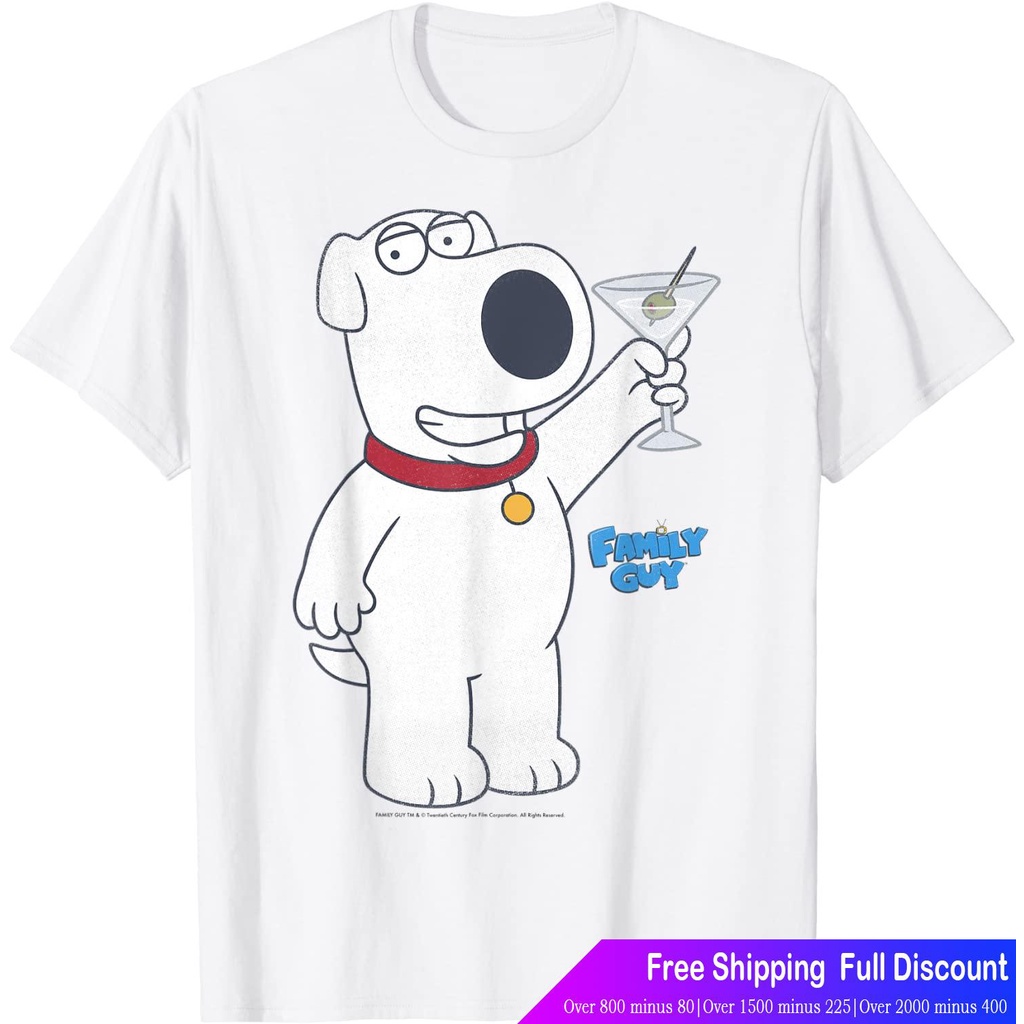 เสื้อยืดอินเทรนด์ผู้ชายอินเทรนด์ผู้หญิงFamily Guyเสื้อยืดลำลอง Family Guy Brian Griffin Portrait T-S