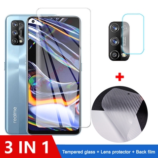 ฟิล์มกระจกนิรภัยกันรอยหน้าจอ 2.5D 9H 3in1 สําหรับ Realme 7 Pro Realme 7 6i 5i 5s 6 Pro C12 C15 C11 C3 Realme7