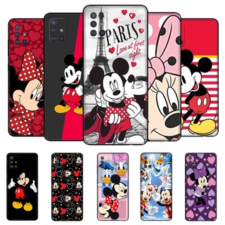 เคสโทรศัพท์มือถือ ซิลิโคนนิ่ม tpu ลายมิกกี้ มินนี่เมาส์ สีดํา สําหรับ Samsung Galaxy A31 A51 A71 A91 A50S A30S A50 2019