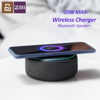 Xiaomi Youpin Zmi ลําโพงบลูทูธ 5.0, Qi ไร้สายพร้อมลําโพงซับวูฟเฟอร์, เอฟเฟค, เบส, ลําโพงฤดูร้อน