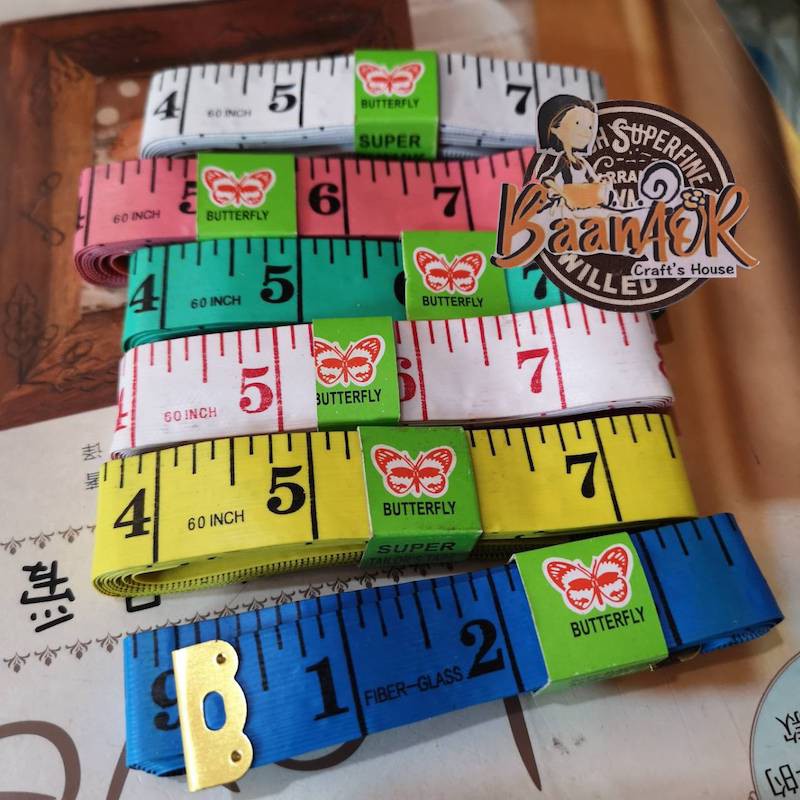 1ps 08ST3101B สายวัด ตัวเลข ขนาด 20 มิล คละสี จำนวน 1 เส้น Tape Measure for Sewing