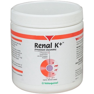 *Preorder (วิตามินบำรุงแมวหมาโรคไต) Vetoquinol Renal K+ Powder Kidney Supplement for Cats &amp; Dogs, 100g container