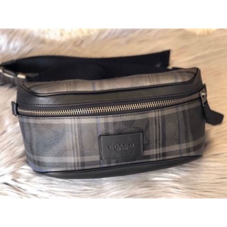 WESTWAY BELT BAG IN SIGNATURE CANVAS WITH PLAID PRINT (COACH F79938)