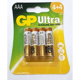 ถ่าน Gp Alkaline AAA 8 ก้อน 1.5V ใช้กับอุปกรณ์ทั่วไป