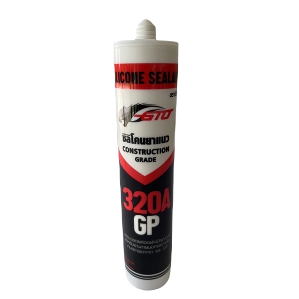 ซิลิโคน GTO มีกรด GP 310 กรัม (GTO GP 320A Acetic Silicone Sealant) อุดรอยรั่ว กันน้ำซึม ซิลิโคนยาแนว/b