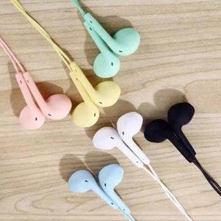 Stereo Earphone U19 สีมาการอง แจ็ค 3.5 มม. หูฟัง แบบมีสาย เสียงเบสสูง พร้อมไมโครโฟน แฮนด์ฟรี