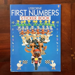 หนังสือกิจกรรมสำหรับเด็ก ภาคภาษาอังกฤษ USBORNE First Number Sticker Book