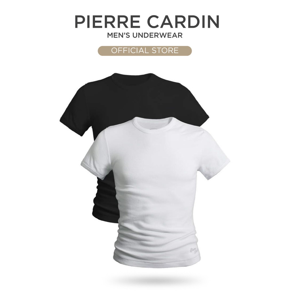 Pierre Cardin เสื้อยืด ผ้าฝ้าย 2 ชิ้น PT9115-2RN