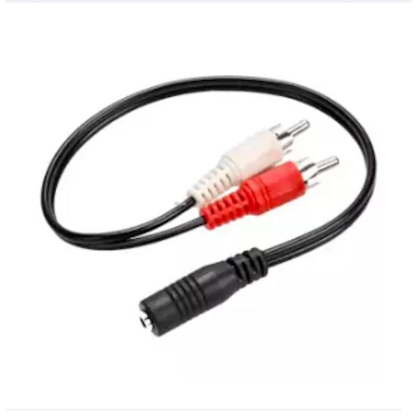20CM RCA Cable Stereo Audio Video Adapter 3.5mm Cable Double Female Jack To 2RCA Male Socket 3.5 Y P