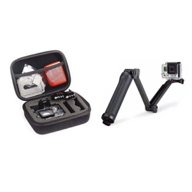 ไม้ Gopro/SJCam/Xiaomi YI monopod 3 Way ไม้ 3 WAY Monopod ซื้อ 1 แถม กระเป๋า Size S(Black) #2