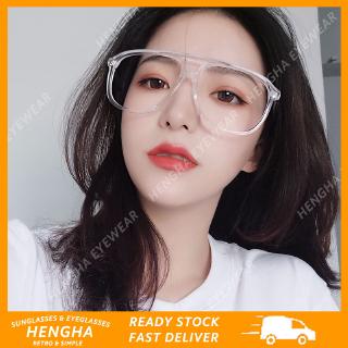 【HENGHA】【พร้อมสต็อก】INS แฟชั่นแว่นกันแดดทรงนักบินขนาดใหญ่