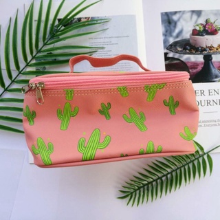 กระเป๋าใส่เครื่องสำอาง สีพีช สินค้าพรีเมี่ยม