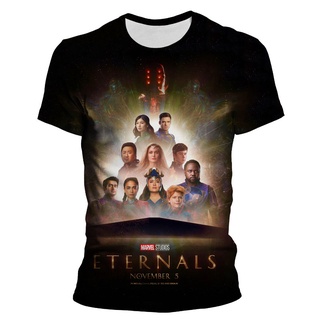 เสื้อยืดแขนสั้นลําลอง พิมพ์ลายภาพยนตร์ Eternals 3 มิติ เหมาะกับฤดูร้อน สไตล์สตรีท สําหรับผู้ชาย และผู้หญิง