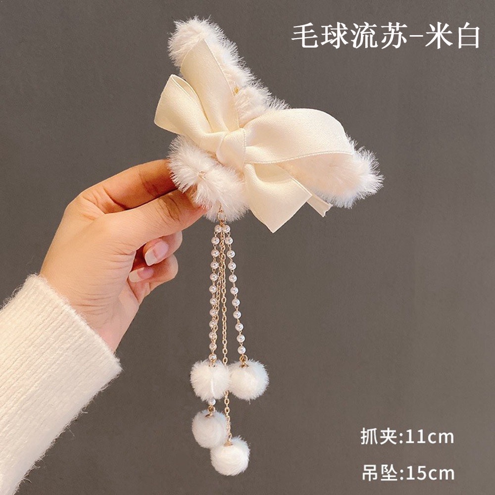 【COD Tangding】กิ๊บติดผม ประดับโบว์ แต่งลูกไม้ ลายดอกไม้ ผีเสื้อ ขนาดใหญ่ เครื่องประดับ สําหรับผู้หญิง