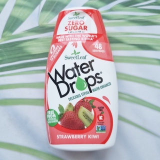 น้ำหยด รสสตรอเบอร์รี่ผสมกีวี่ SweetLeaf Water Drops Delicious Stevia Water Enhancer Strawberry Kiwi 48ml(Wisdom Natural)