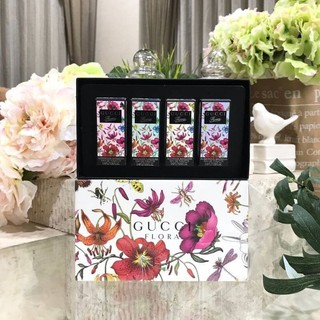 Best Seller‼️GUCCI FLORA GLAMOROUS EDT THE GARDEN COLLECTION TRAVEL SET 0.16OZ 🎉ซื้อ1ได้ถึง4🎉 Gucci Mini Perfume Gift Se