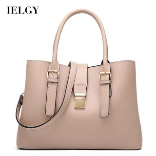 IELGY womens elegant solid color large capacity fashion messenger bag