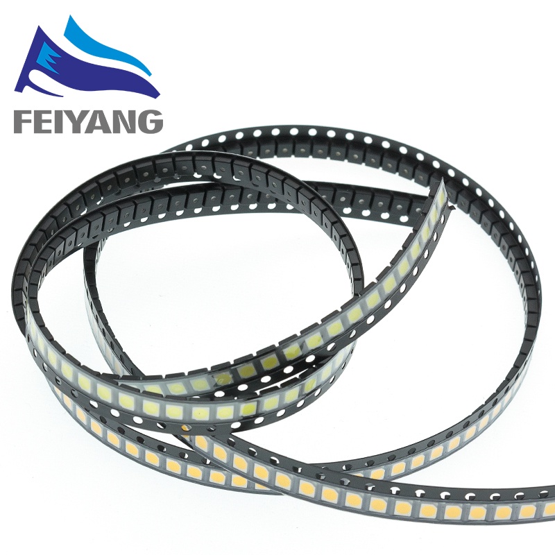 ไดโอดไฟ LED 3528 SMD สีขาวอบอุ่น 1210 3528 SMD 100 ชิ้น