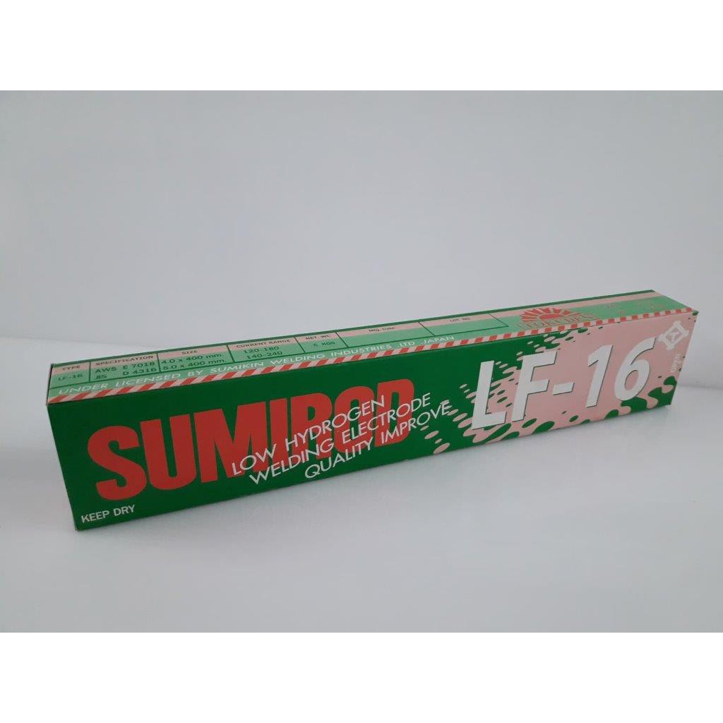 TOKUDEN’S LF-16 ลวดเชื่อมไฟฟ้าเหล็กแรงดึงสูง E-7018 ขนาด 3.2mm กล่อง 5KG