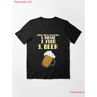 เสื้อยืดผ้าฝ้ายพิมพ์ลายขายดีFriday Night Essentials: Beer Essential T-Shirt เสื้อยืดพิมลาย เสื้อยืดผู้หญิง เสื้อยืดผู้ชา