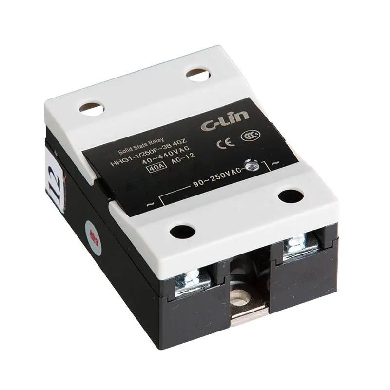 รีเลย์โซลิดสเตท Solid State Relay HHG1-1/250F-38 เทียบรุ่น SSR-AA Input:90-250VAC, Output: 24-440VAC 1Phase "C-LIN"