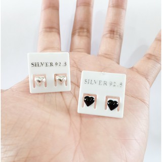 ต่างหูเงินแท้ heart earrings 92.5% เงินแท้ (หัวใจ)