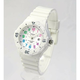 นาฬิกาข้อมือผู้หญิง casio รุ่น LRW-200H-7B สายเรซิ่น สีขาวสุดน่ารัก - มั่นใจ ของแท้