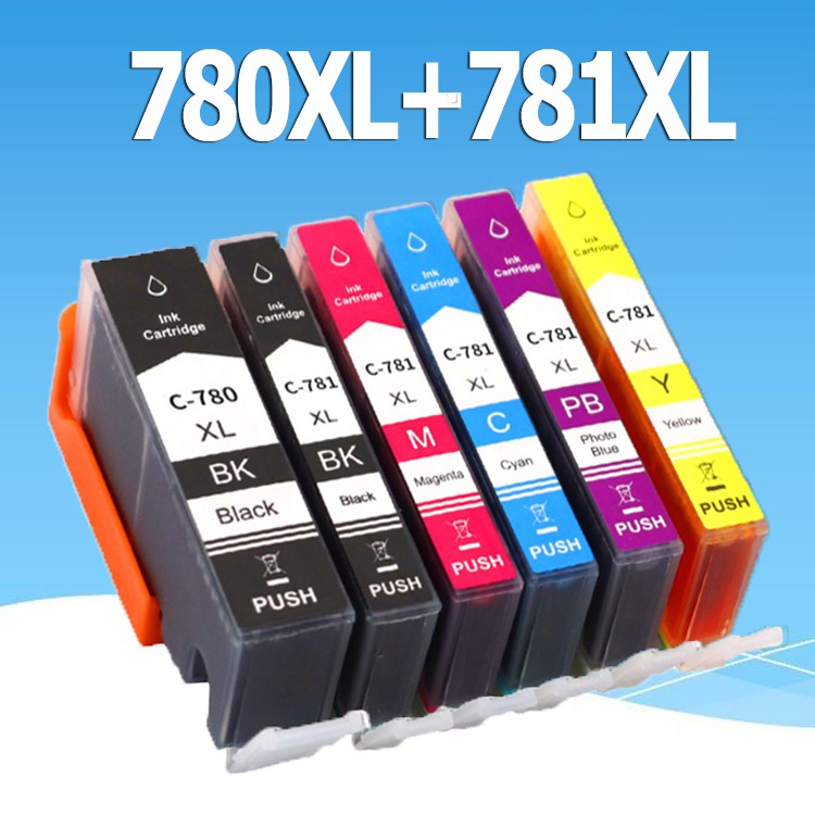 PGI 780 CLI 781 หมึก PGI 780XL CLI 781XL สีดำ PGI 780 XL CLI 781 XL ตลับหมึกสำหรับ TR8570 /TS6170 /T