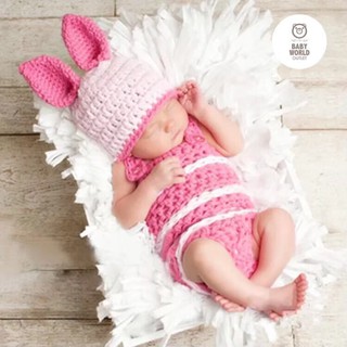 ชุดPIGLET ชุดเด็กทารก เสื้อผ้าเด็กแรกเกิด ชุดแฟนซี พร็อพถ่ายรูป ไซส์0-3เดือน  พร้อมส่ง by baby world outlet