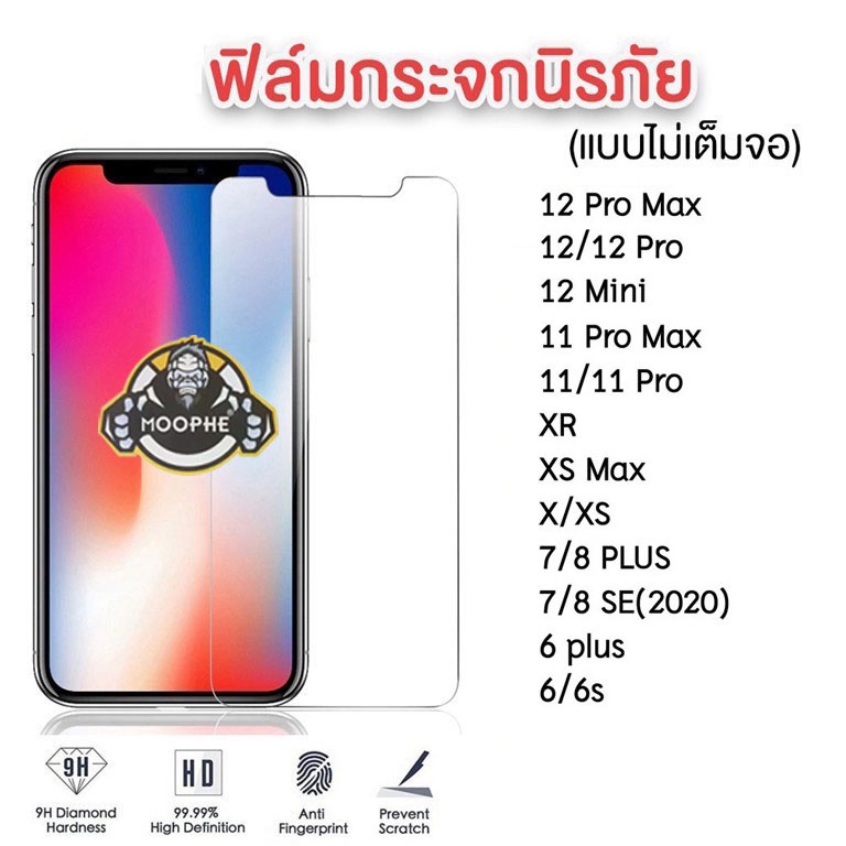ฟิล์มกระจก 9H สำหรับiPhone 13 Pro max mini/SE  12 pro 12promax 11 11pro 11promax x xr xsmax 6 6plus 7 8 7plus i8plus