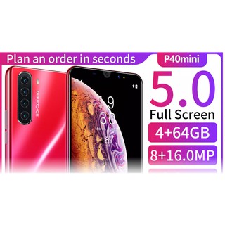 สมาร์ทโฟน P40 mini 5.5 inch 4G+64G Android โทรศัพท์มือถือ 2020 ใหม่ Smartphone โทรศัพท์มือถือ